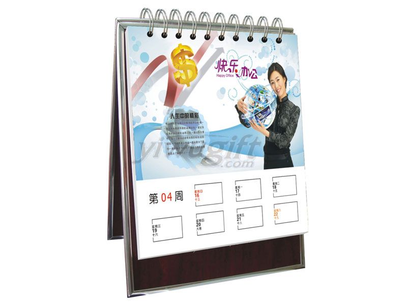 High-grade folding notes calendar week, picture